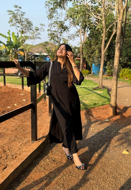 Black Everyday Wear Co-ord Set