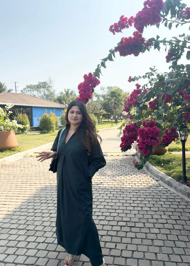 Bottle Green Subtle Stripes Co-Ord Set