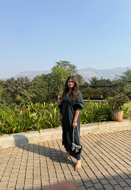 Bottle Green Subtle Stripes Co-Ord Set