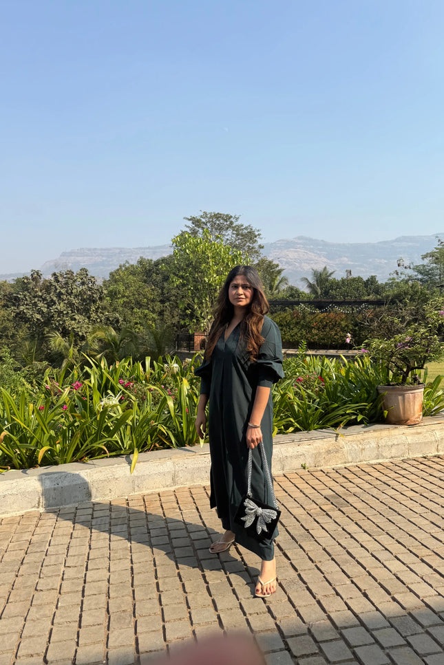 Bottle Green Subtle Stripes Co-Ord Set