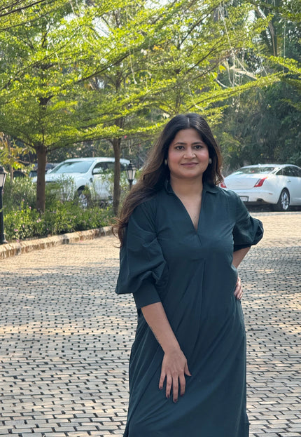 Bottle Green Subtle Stripes Co-Ord Set