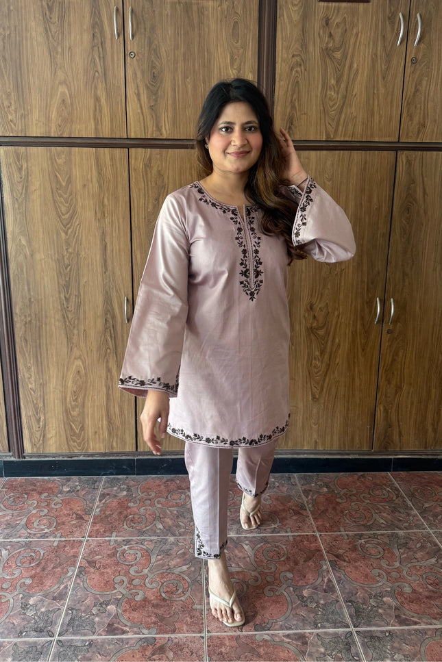 Soft Light Brown Kurta Co-Ord Set