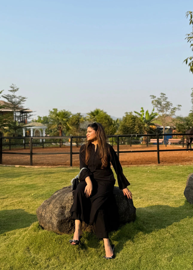 Black Everyday Wear Co-ord Set