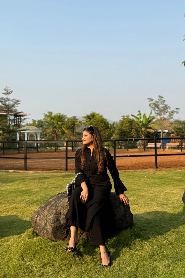 Black Everyday Wear Co-ord Set