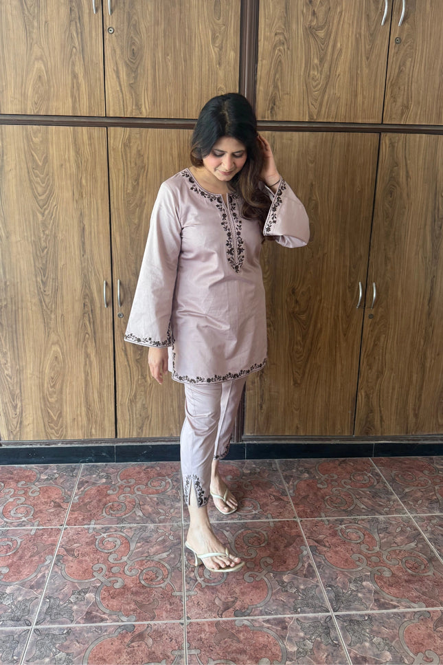 Soft Light Brown Kurta Co-Ord Set