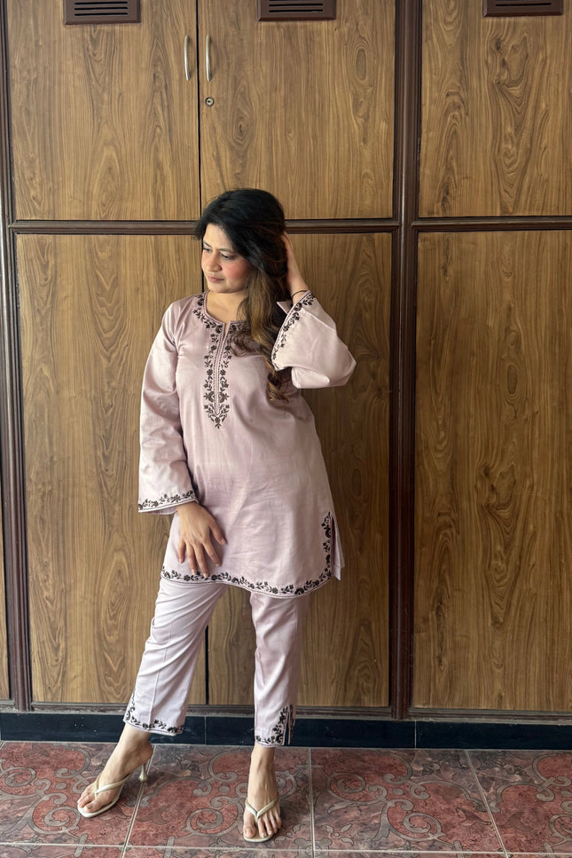 Soft Light Brown Kurta Co-Ord Set