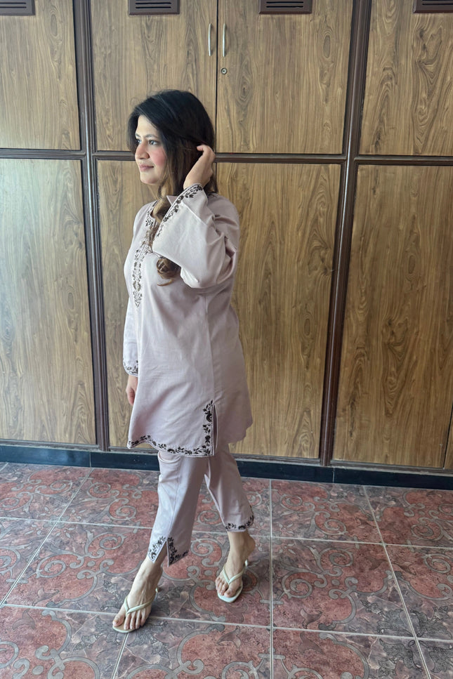 Soft Light Brown Kurta Co-Ord Set