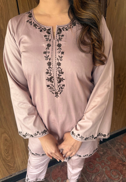 Soft Light Brown Kurta Co-Ord Set