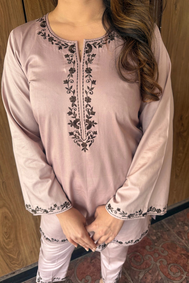 Soft Light Brown Kurta Co-Ord Set