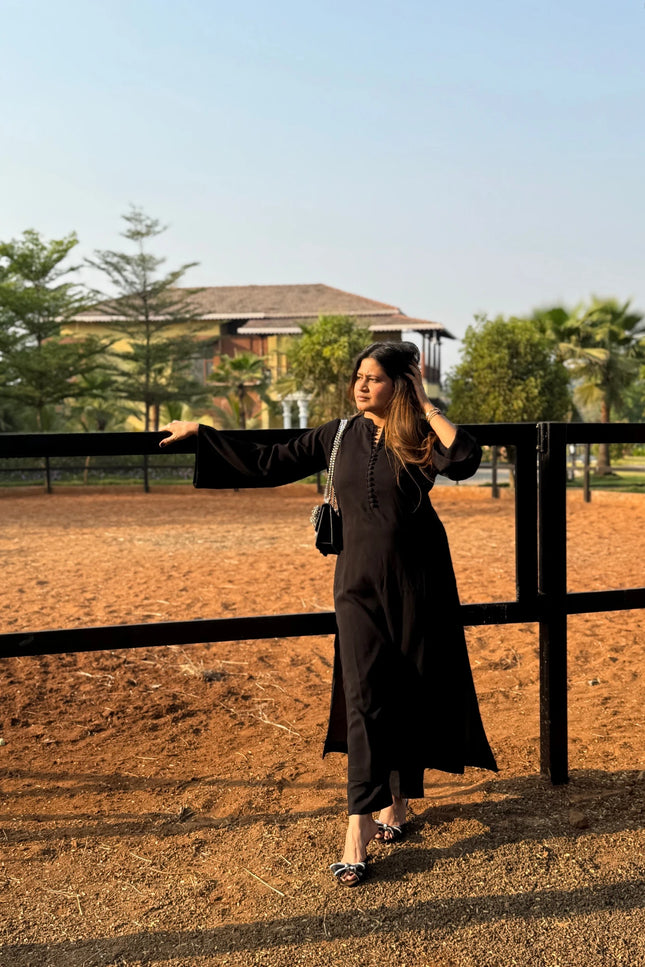 Black Everyday Wear Co-ord Set