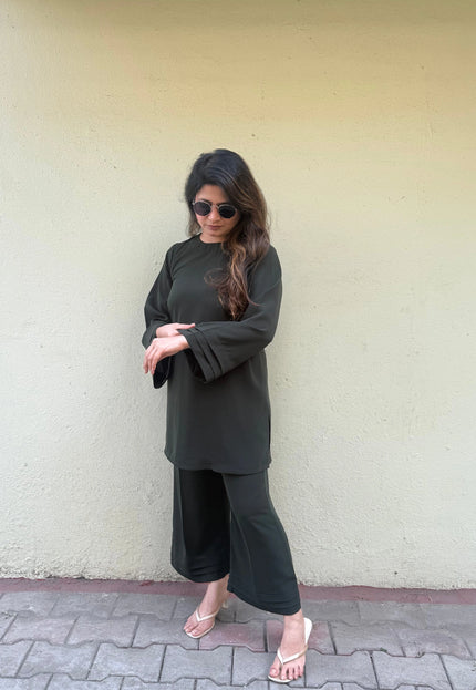 Bottle Green Easy Wear Co-Ord Set