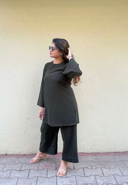 Bottle Green Easy Wear Co-Ord Set