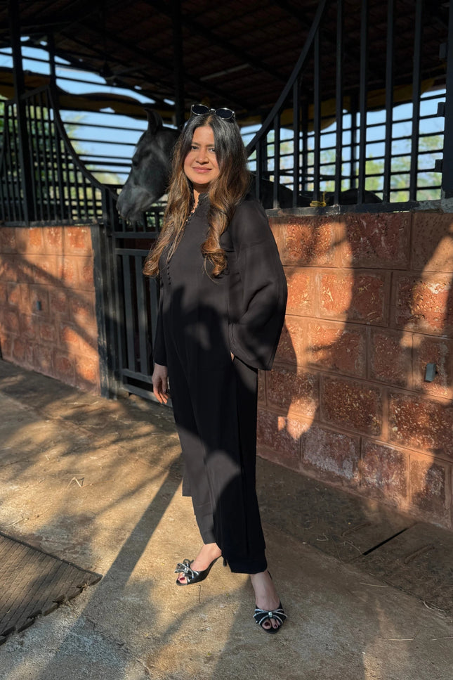 Black Everyday Wear Co-ord Set