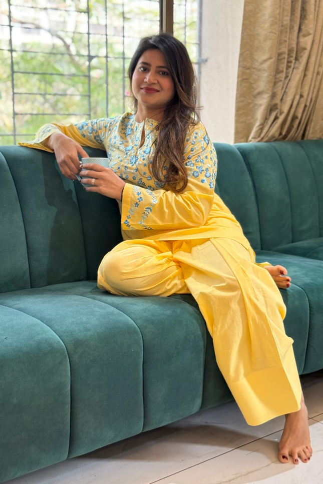 Sunshine Yellow Embroidered Kurta Set