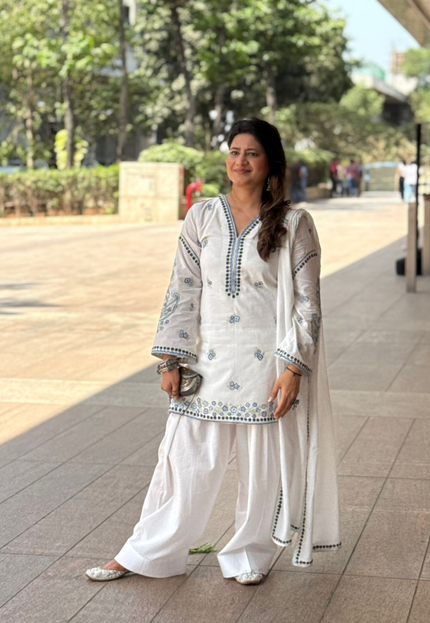 White Noor Kurta Set