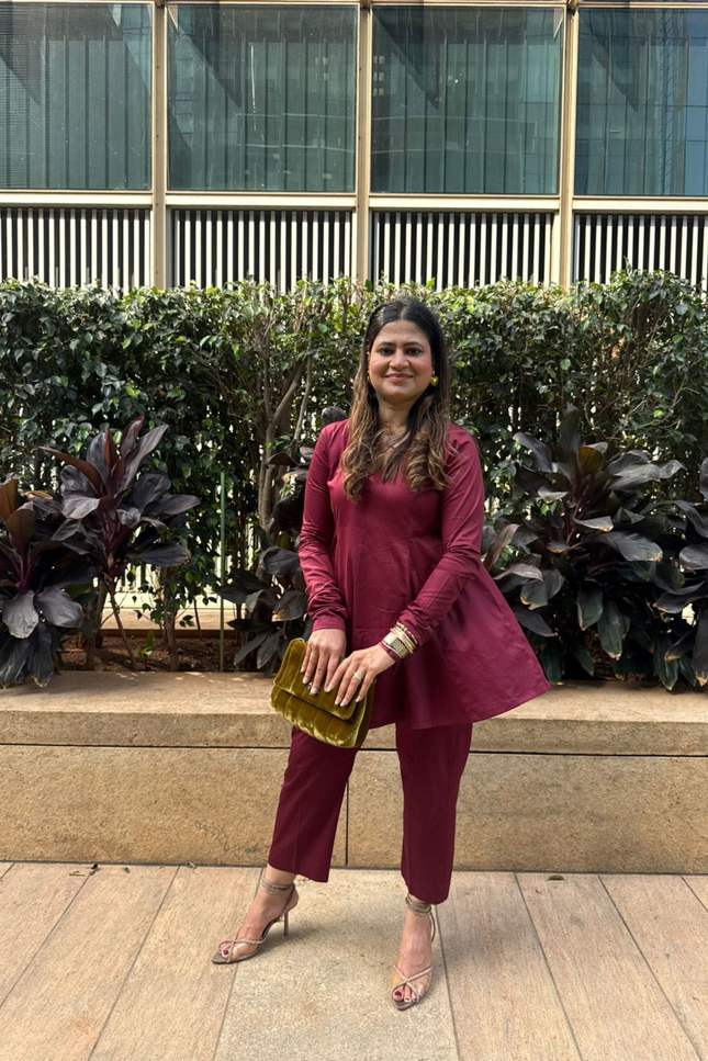 Dark Maroon Co-ord Set