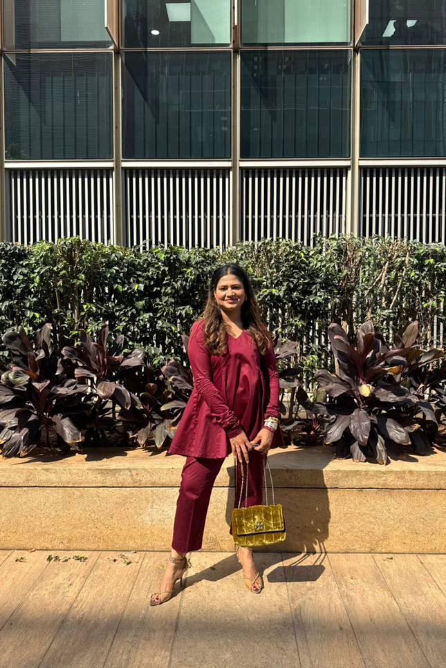 Dark Maroon Co-ord Set