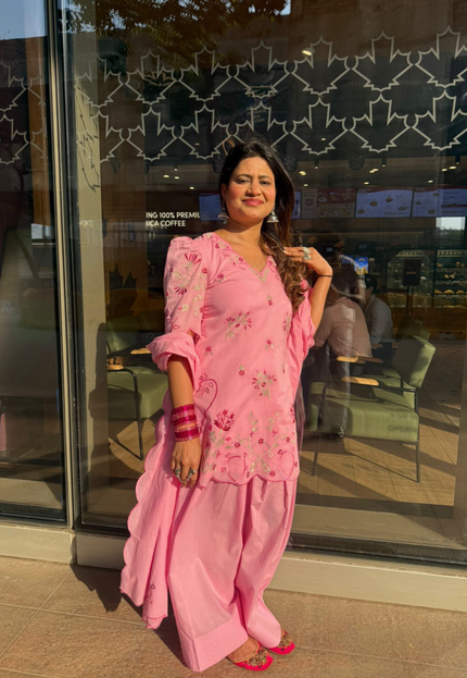 Pink Gulnaar Kurta Set