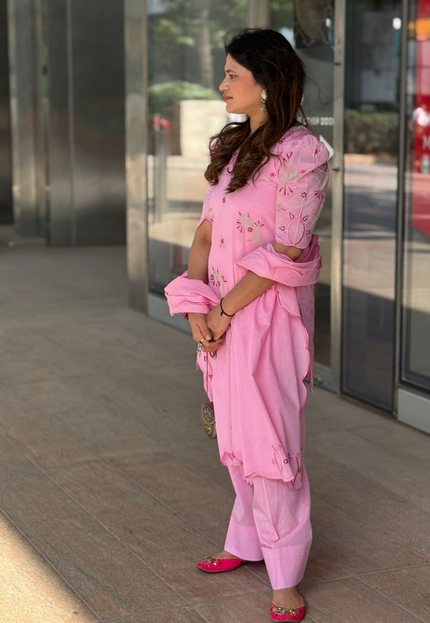 Pink Gulnaar Kurta Set
