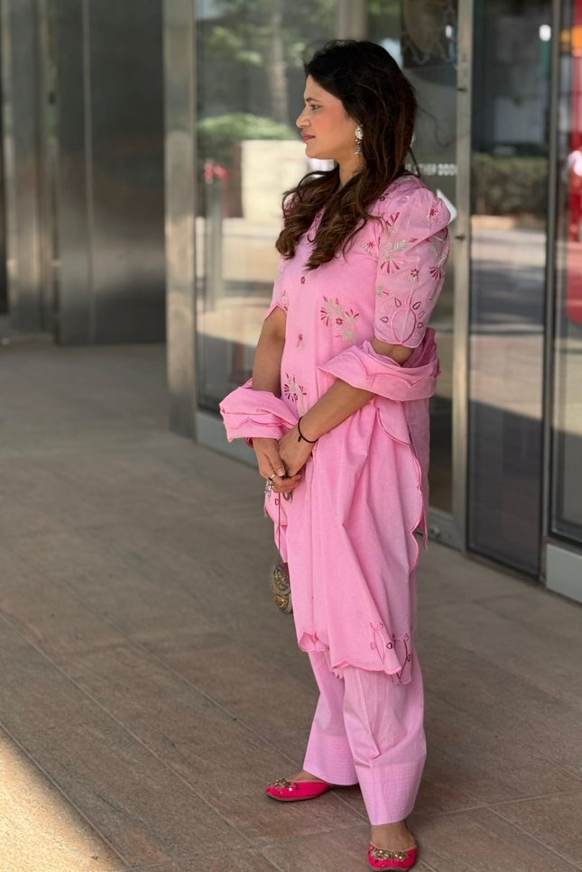 Pink Gulnaar Kurta Set
