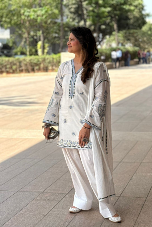 White Noor Kurta Set