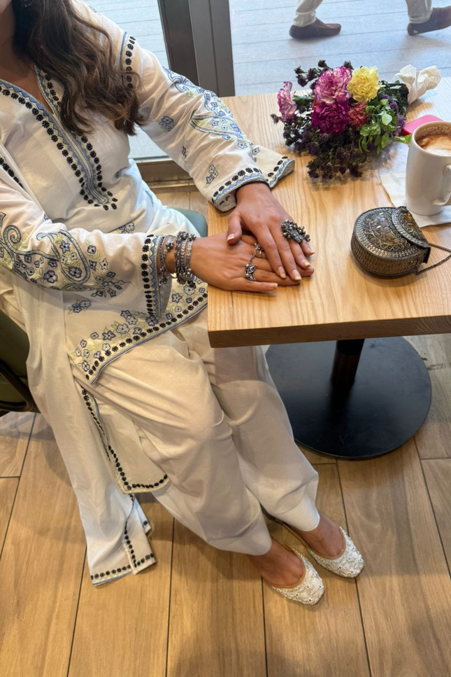 White Noor Kurta Set