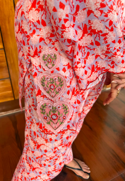 Coral Bloom Printed Co-Ord Set