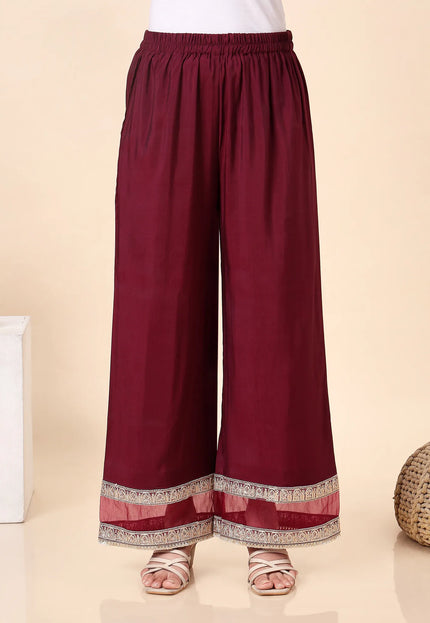 Deep wine kurta set