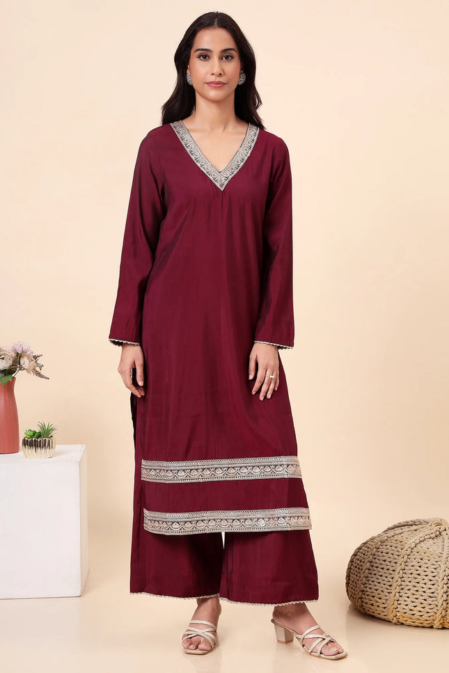 Vintage Wine Kurta Set