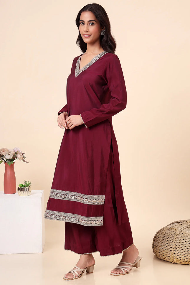 Vintage Wine Kurta Set