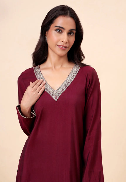 Vintage Wine Kurta Set