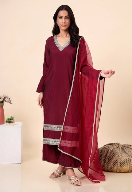 Vintage Wine Kurta Set