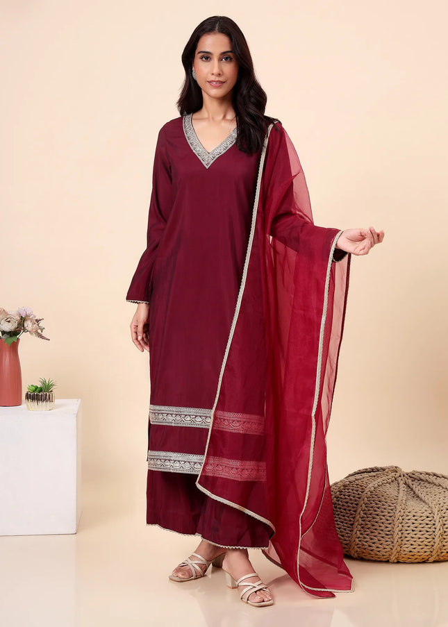 Vintage Wine Kurta Set