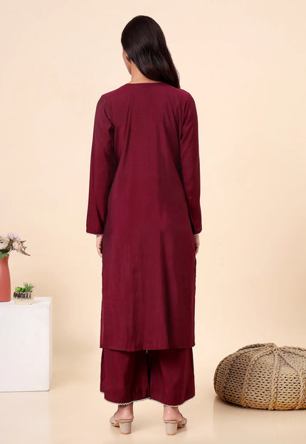 Vintage Wine Kurta Set