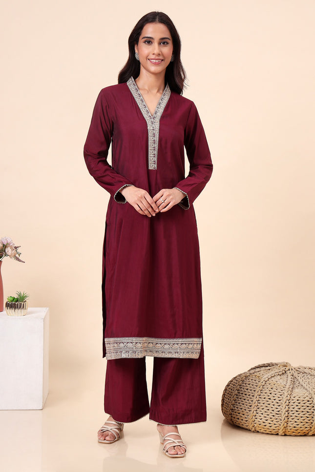 Plum Wine Kurta Set