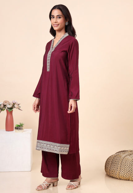 Plum Wine Kurta Set