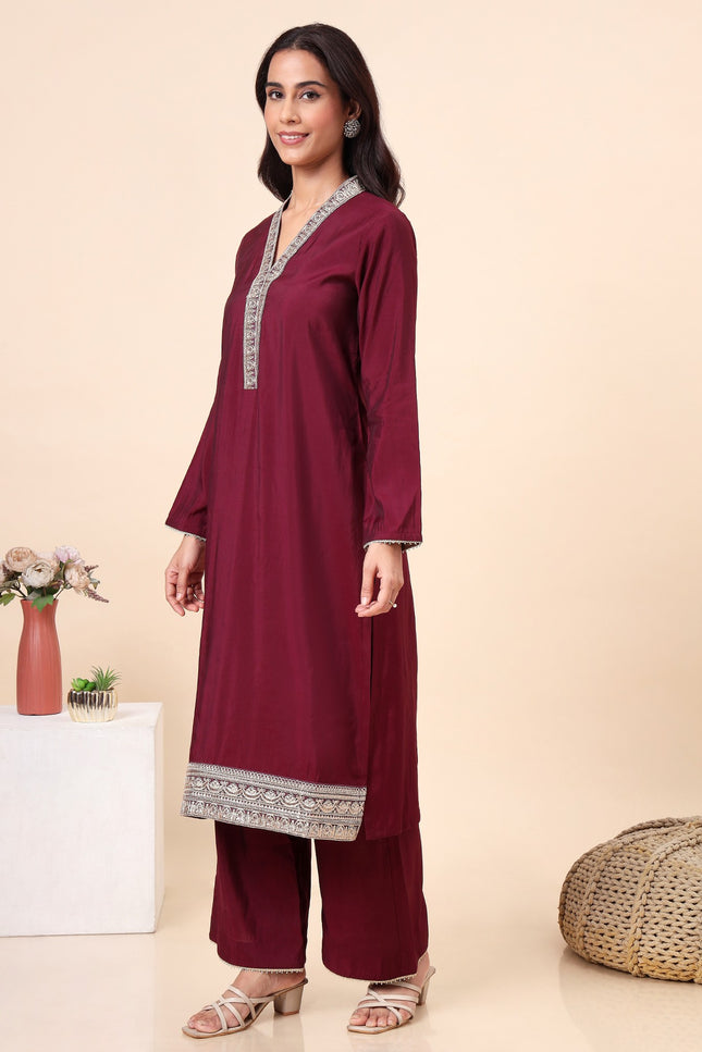 Plum Wine Kurta Set