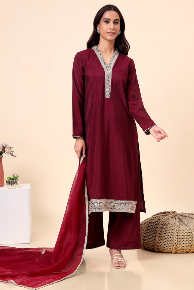Plum Wine Kurta Set