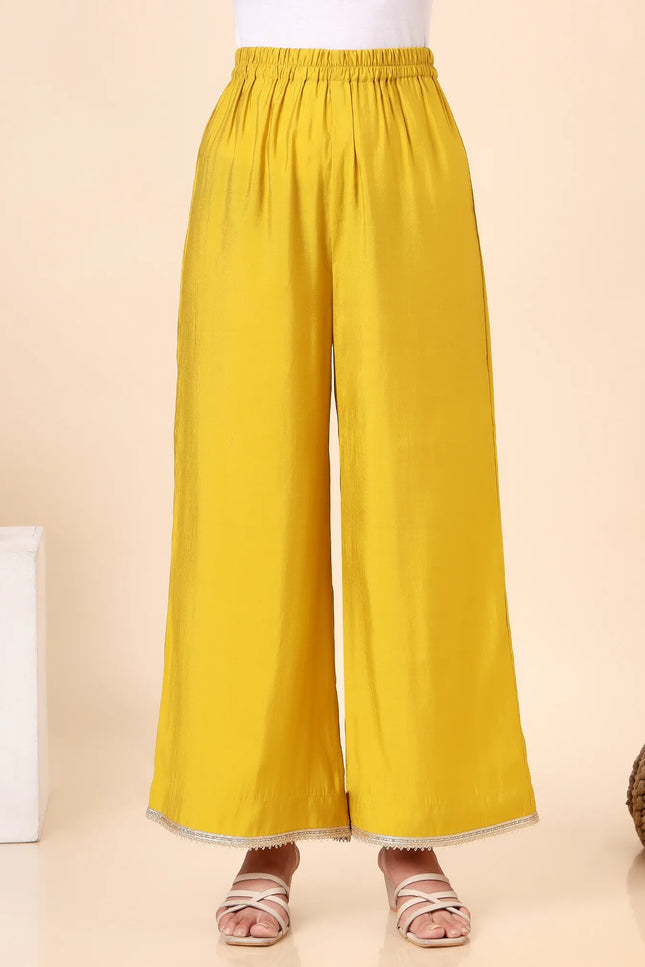 Lime Green Kurta Set with Sheer Organza Dupatta & Embroidered Neckline